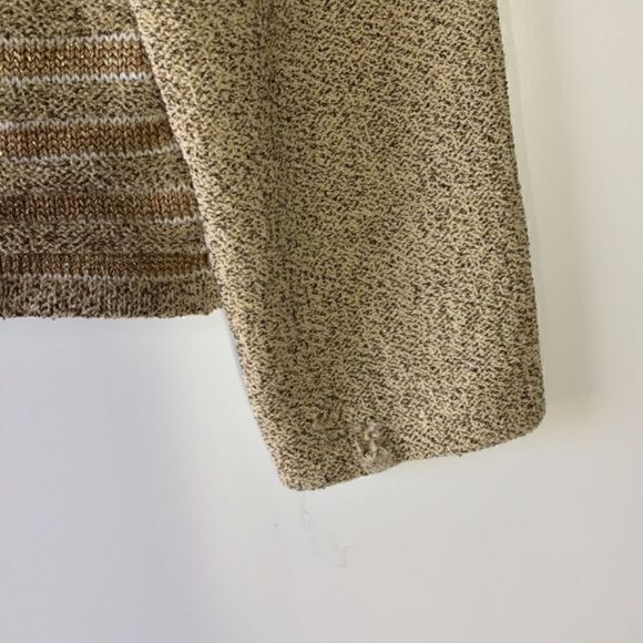 St. John Sport Marie Gray Gold Brown Knit Cardigan Jacket Long Sleeve M - Picture 15 of 15